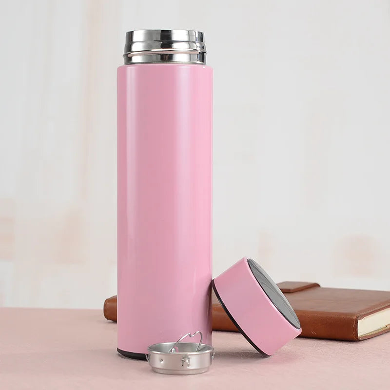 Stainless Steel Thermos With Temperature Display