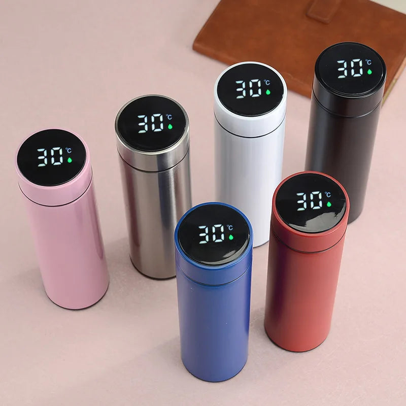 Stainless Steel Thermos With Temperature Display